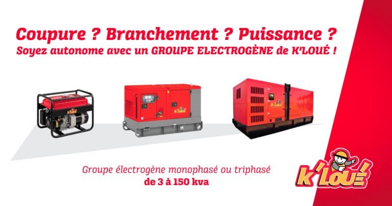 Groupe Electrogene monophasé ou bipahsé - K'loué
