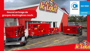 ⚡ Nouveaux groupes électrogènes chez KLOUE Guadeloupe !