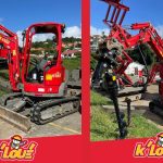 Chez K’Loué, les tarières hydrauliques s’utilisent en binôme avec une mini-pelle pour faciliter le forage de la terre. Elles sont idéales