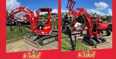 Chez K’Loué, les tarières hydrauliques s’utilisent en binôme avec une mini-pelle pour faciliter le forage de la terre. Elles sont idéales