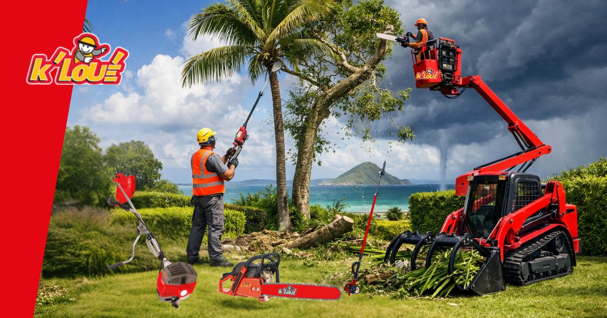 Location matériel paysagiste Martinique Guadeloupe | Élagage & cyclones