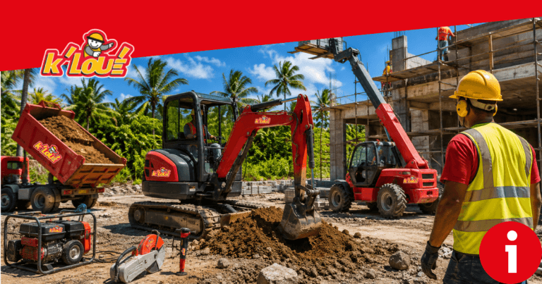 Location matériel TP Guadeloupe : reprendre un chantier après intempéries | K’LOUÉ