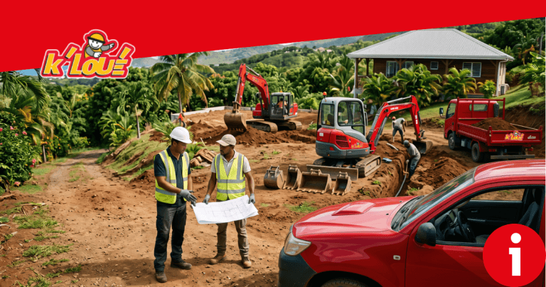 Location mini-pelle & matériel terrassement Martinique : prix et conseils | K’LOUÉ
