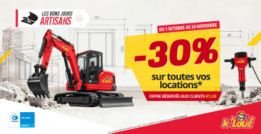 🔴 Les Bons Jours d’Artisans : -30 % sur vos locations en octobre !